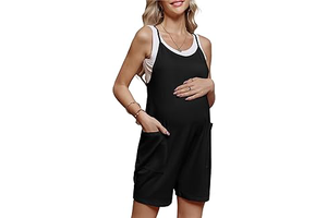 FMEYOA Maternity Romper Sleeveless Overall Shorts Jumpsuit with Pockets: OEM Production and Sizing Notes