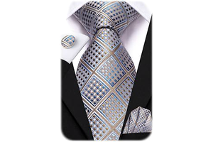 Mens Paisley Floral Silk Tie for Men Striped Necktie and Pocket Square Cufflinks Set Wedding Business: Jacquard Weave and Production Notes