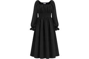 Girls Fall Dress Puff Long Sleeve Casual Maxi Dresses with Pockets: OEM Production and Sizing Notes