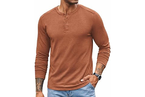 Men's Henley Shirts Long Sleeve T-Shirt Lightweight Fashion Casual Pullover Tee Shirt: OEM Production and Sizing Notes