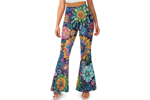 Flared Yoga Pants for Women Bell Bottom Leggings Plus Size Soft High Waisted Tummy Control Butt Liftin: Print Design and Production Notes