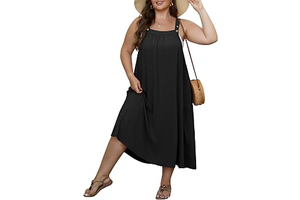 Women's Plus Size Summer Dress 2026 Overall Sundress Loose Fit Adjustable Strap Beach Swimsuit Cover Up: OEM Production and Sizing Notes