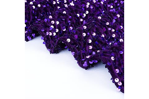 ShinyBeauty Royal Purple Sequin Velvet Fabric 1 Yard - Stretch Sparkly Material for Evening Gowns/Cocktail Dresses, High-Shimmer DIY Craft: Fabric Sourcing and Quality Notes