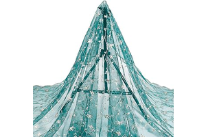NBEADS 3 Yards Embroidered Flower Fabric, 51inch Wide Organza Embroidered Tulle Lace Fabric Mesh Lace Fabric for DIY Wedding Handmade Dress: Ombre Dyeing and Production Notes