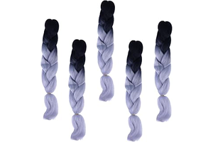 5pcs Ombre Synthetic Braids Hair Extensions for Braided Hairstyles: Ombre Dyeing and Production Notes