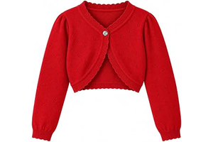 Girls Cardigan Knit Sweater Toddler Baby Kids Bolero Shrug: Jacquard Weave and Production Notes