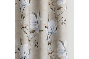 MYSKY HOME Floral Boho 95% Blackout Curtains 84 Inches Long 2 Panels Khaki: Print Design and Production Notes