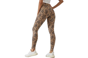 Women's High Waisted Ribbed Paisley Print Yoga Leggings - Buttery Soft Workout Pants for Gym Running Loungewear: Print Design and Production Notes
