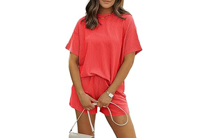 MARZXIN Women 2 Piece Short Set with Vertical Stripes Summer Cruise Outfits: OEM Production and Sizing Notes
