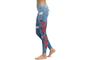 Denim Leggings for Women Yoga Pants: Print Design and Production Notes