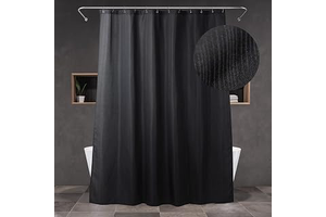 Black Shower Curtain for Bathroom: Water Repellent Quick Dry - 72"Lx72"W: Jacquard Weave and Production Notes