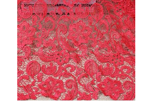 36" Floral Lace Embroidery Guipure Fabric Wedding Bridal Dress Clothing (Red): Fabric Sourcing and Quality Notes