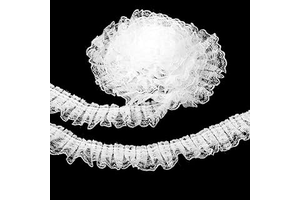 5.5 Yards Double Layer White Lace Ribbon, Vintage Ruffle Trim, 1.96 in Width Fabric Embroidered for Sewing, Clothes, Dresses, Craft, Bag, Gift: Fabric Sourcing and Quality Notes