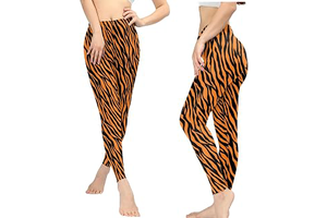 Sunflower Workout Legging Pants Full Length, Leopard Women Tummy Control Yoga Pants, Long Leggings for Sport Running: Print Design and Production Notes