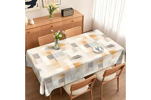 Waterproof Vinyl Table Cloth,Rectangle Tablecloths with Flannel Backing Wipeable Spillproof Plastic Table Cover for Dinner, Picnic, Indoor and: Fabric Sourcing and Quality Notes
