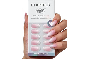 BTArtbox Press On Nails, Short Almond Pink Ombre Nails, 32Pcs Full Kit: Ombre Dyeing and Production Notes