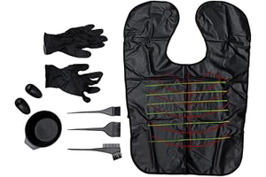 Hair Dye Kit, 8 Piece Plastic Coloring Set for Home Salon Use: Ombre Dyeing and Production Notes