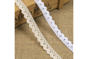 10 Yard Vintage Lace Trim Cotton Ribbon Crochet Sewing Lace for DIY Craft Scrapbooking Gift Package Wrapping Bridal Wedding Decoration (White): Fabric Sourcing and Quality Notes