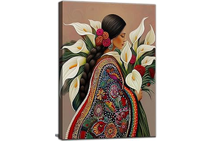 Calla Lily Canvas Wall Art Mexican Vintage Flower Decor painting Pictures Girls White Floral Plant Posters Prints for living room Bathroom: Print Design and Production Notes