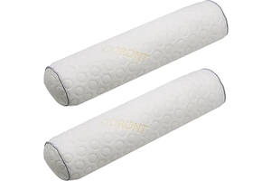 Cylindrical Pillow,Bedding Round Neck Pillow (Pack of 2, White Jacquard) 18 x 4 inches,Bolster Pillow for Bed, Legs, Back and Yoga (18x4): Jacquard Weave and Production Notes