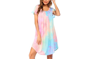 Nightgowns for Women Pleated Moo Moos Short Sleeves House Dresses: OEM Production and Sizing Notes