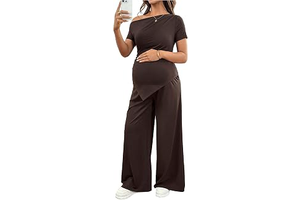 SweatyRocks Women's Maternity Sets 2 Piece Off The Shoulder Top and Pants: OEM Production and Sizing Notes
