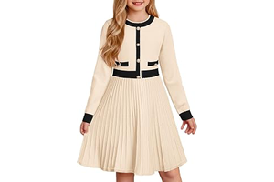 Girls Sweater Fall Dress Long Sleeve Casual Winter Dresses 6-16: OEM Production and Sizing Notes