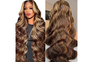 13x6 Honey Blonde Ombre Lace Front Wig 4/27 Human Hair Highlight Wig 28Inch: Ombre Dyeing and Production Notes
