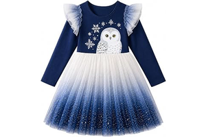 Toddler Girls Dresses Winter Long Sleeve Tutu Party Dress for Girl 2-12 Years Xmas Gift: Ombre Dyeing and Production Notes