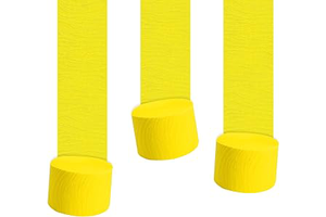 BEISHIDA 3 Rolls Yellow Crepe Paper Streamers for Craft Decor piñatas: Ombre Dyeing and Production Notes