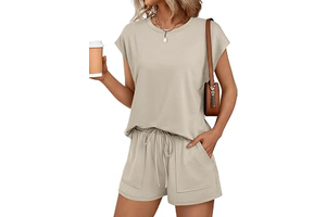 Womens 2 Piece Summer Matching Lounge Short Sets with Pockets: OEM Production and Sizing Notes