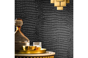 Fititem Black Peel and Stick Wallpaper Crocodile Texture Modern 118"×17.3": Jacquard Weave and Production Notes