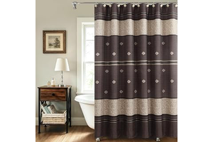 GASIYU Brown Shower Curtain Dark Coffee Damask Luxury Fabric Standard 72x72: Jacquard Weave and Production Notes