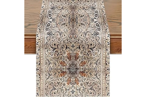 Snycler Table Runner Boho Table Runners Vintage Elegant Farmhouse Table Center Linen Decor for Home Dining Party Entrance (13x48 Inch) Boho-Brown: Jacquard Weave and Production Notes