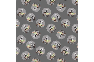 Baby Yoda Fabric, by The Yard, Star Wars The Mandalorian II, Mando and Child Toss, Camelot Fabrics, 73800265-02 Grey, Quilting Cotton BTY: Fabric Sourcing and Quality Notes