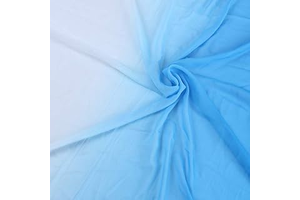 2-Tone Ombre Shade Chiffon Fabric Gradient Color for Draped Gowns Dress Making, 58" Wide (Blue to White, 1 Yard): Ombre Dyeing and Production Notes