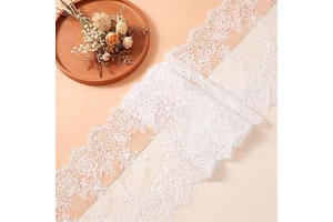 Floral Pattern Lace Fabric 15.7" Wide 3 Yard White Eyelash Lace Fabric for Sewing, DIY Crafts, Home Decorating, Weddings: Fabric Sourcing and Quality Notes