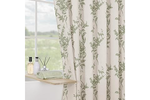 Sage Linen Farmhouse Shower Curtain, Boho Floral Bathroom 72x72: Print Design and Production Notes