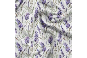 Soimoi Lavender Blue Flower Print - White, Canvas Fabric Material - 56 Inch Wide, 1 Yard, Unstitched Fabric for Upholstery, Bags, Workwear and: Fabric Sourcing and Quality Notes
