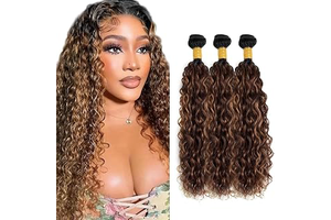 P430 Bundles Highlight Human Hair Bundles Ombre Brown Water Wave Bundle 20 22 24 inch #4 Water Wave Bundle 150g: Ombre Dyeing and Production Notes