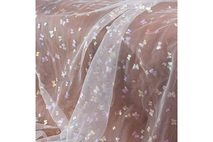 1 Yard Embroidery Butterfly Lace Fabric, White Bronzing Butterfly Lace Fabric Mesh Tulle lace for DIY Wedding Dress Costume Veil Accessories: Ombre Dyeing and Production Notes