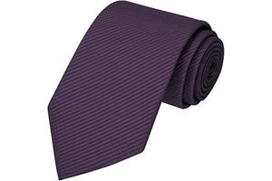Mens Necktie Classic Diagonal Stripe Tie + Gift Box: Jacquard Weave and Production Notes