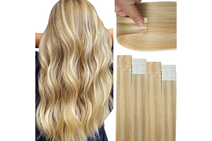Lacerhair Hair Extensions Natural Remy Tape in Human Hair Extensions Dip Dyed Balayage Seamless PU Skin Weft 100% Real Virgin Hair Ombre Golden: Ombre Dyeing and Production Notes