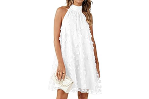 Womens Halter Floral Bridal Shower Cocktail Short Tulle Dress: Jacquard Weave and Production Notes