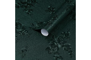 Dimoon 17.7''x118'' Green Peel and Stick Wallpaper Gothic Floral Wall Paper Contact Paper Closeout Renter Friendly Modern Self Adhesive Damask: Jacquard Weave and Production Notes