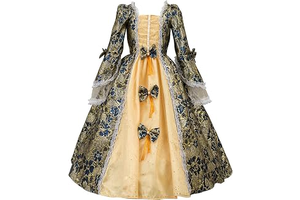 Girls Vintage Victorian Dress Ball Gown Kids Birthday Formal Party Costume: Jacquard Weave and Production Notes