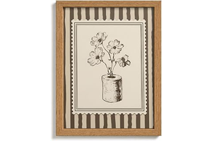 Framed Toilet Paper Flower Canvas Wall Art Striped Bathroom Decor 8x10in: Print Design and Production Notes