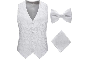 Mens Formal Vest Paisley Jacquard Suit Waistcoat Wedding Prom Groomsmen: Jacquard Weave and Production Notes