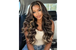 KLAIYI Ombre Highlight Blonde Loose Body Wave Bye Bye Knots Glueless Wigs Human Hair 7x5 Precut Lace Front Pre Plucked Bleached Ready to Wear Go: Ombre Dyeing and Production Notes
