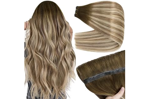 Full Shine Butterfly Weft Hair Extensions 16 Inch 80G Ombre Brown To Blonde: Ombre Dyeing and Production Notes